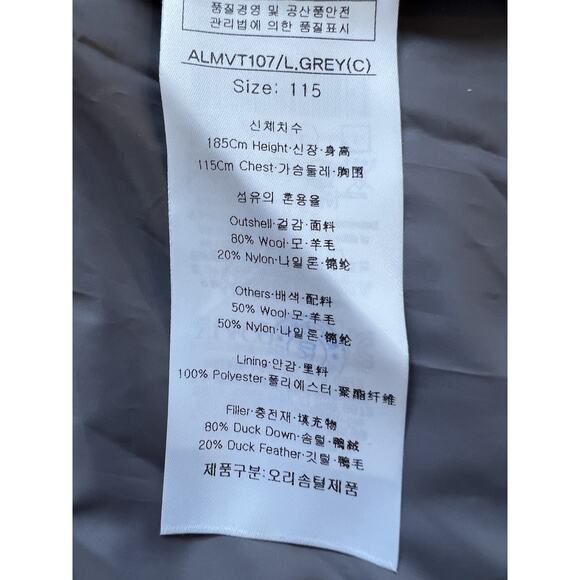 Louis Castel Golf 2XL (115) Wool Blend Down Puffer quilted Vest Gray Full Zip - Picture 4 of 9